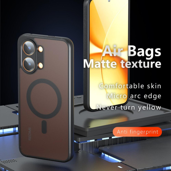 Θήκη Xiaomi Poco X8 Pro Max Techsuit PureFrost Σκληρή Ημιδιάφανη με MagSafe - Frosted Black (5949419366381)