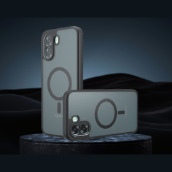 Θήκη Oppo A6x Techsuit PureFrost Σκληρή Ημιδιάφανη με MagSafe - Frosted Black (5949419366510)