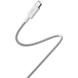 Καλώδιο Type-C Official Xiaomi 6A Braided σε Type-C Φόρτισης & Μεταφοράς Δεδομένων 100cm 120W - White (BHR087KGL)