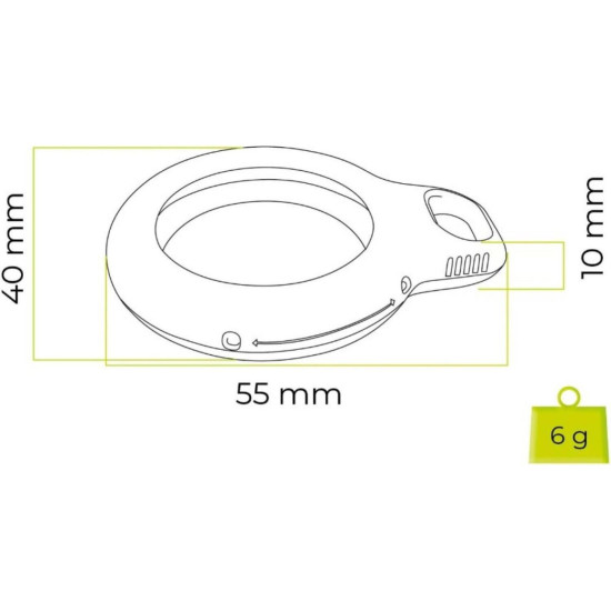 Θήκη AirTag 2 / 1 Mobile Origin AirTag Loop Case Holder A1 Σκληρή με Λουράκι - Black (MO-ALCH-BLK-A1)