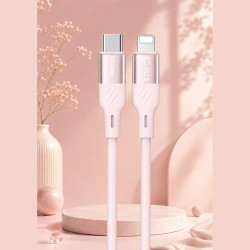 Καλώδιο Recci RS22CL Type-C σε Lightning Φόρτισης & Μεταφοράς Δεδομένων 150cm 27W - Pink (6955482529171)