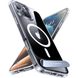 Θήκη iPhone 16 Pro Torras Pstand Ανθεκτική με MagSafe & KickStand - Clear (6970592330417)