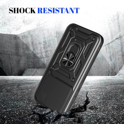 Θήκη Xiaomi Poco X8 Pro Bodycell Armor Slide Ανθεκτική με Κάλυμμα για την Κάμερα & Μεταλλικό Ring Holder - Black (5206015086687)