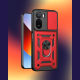 Θήκη Xiaomi Redmi A7 Pro 4G Bodycell Armor Slide Ανθεκτική με Κάλυμμα για την Κάμερα & Μεταλλικό Ring Holder - Red (5206015086755)