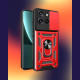 Θήκη Motorola Edge 60 Neo / Edge 50 Neo Bodycell Armor Slide Ανθεκτική με Κάλυμμα για την Κάμερα & Μεταλλικό Ring Holder - Red (5206015086601)