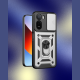 Θήκη Xiaomi Poco C81 / Poco C81 Pro Bodycell Armor Slide Ανθεκτική με Κάλυμμα για την Κάμερα & Μεταλλικό Ring Holder - Silver (5206015086670)
