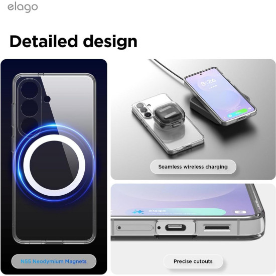 Θήκη Samsung Galaxy S26 Elago Magnetic Hybrid Σκληρή με MagSafe - Transparent (EGS26MSHB62-TR)