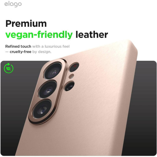 Θήκη Samsung Galaxy S26 Ultra Elago Magnetic Leather από Vegan Δέρμα με MagSafe - Lovely Pink (EGS26MSLE69-LPK)