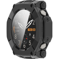Θήκη Amazfit T-Rex Ultra 2 51mm Techsuit Defense360 Pro με Tempered Glass - Black (5949419364905)