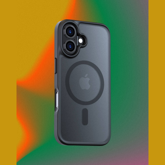Θήκη iPhone 16 Torras Guardian Mag Ημιδιάφανη Ανθεκτική με MagSafe - Black (6970592332312)