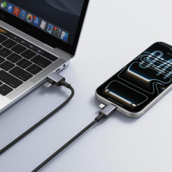 Καλώδιο USB-A / Type-C Veger V313 2 σε 2 Φόρτισης και Μεταφοράς Δεδομένων σε Type-C / Lightning 60W 120cm - Black (6977525753435)