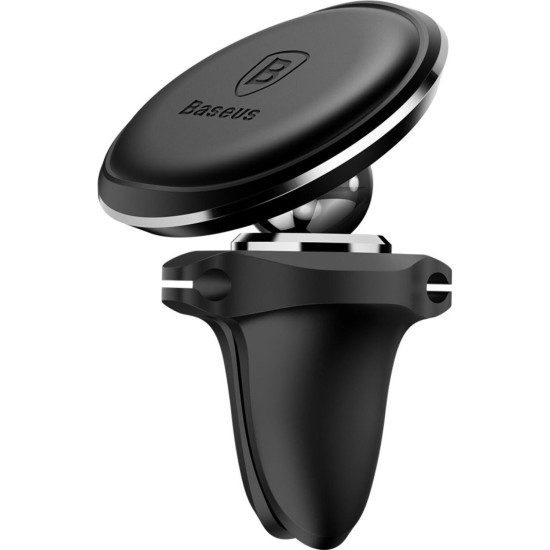 Βάση Κινητών Αυτοκινήτου Baseus Magnetic Car Mount Μαγνητική για Αεραγωγούς με Clip Καλωδίου - Cluster Black (C40141201113-00)