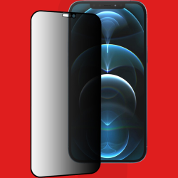 Tempered Glass iPhone 12 Pro Max Techsuit 111D Privacy Full Glue Full Face Αντιχαρακτικό Γυαλί Προστασίας Απορρήτου Οθόνης - Black (5949419126732)
