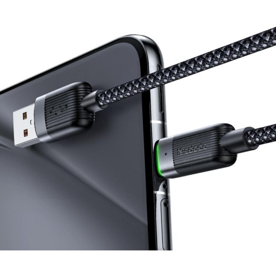 Καλώδιο USB-A Mcdodo Self Winding Cable σε Type-C Μαγνητικό για Φόρτιση & Μεταφορά Δεδομένων 120cm 6A - Black (CA-5650)