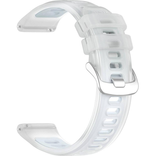 Λουράκι (20mm) Samsung Galaxy Watch FE / 7 / 6 / 5 / 5 Pro /4 (47/46/45/44/43/42/40mm) / Active / Active 2 / Huawei Watch GT 3 42mm / GT 3 Pro 43mm Techsuit Watchband W084 Σιλικόνης - Ice Blue (5949419370104)