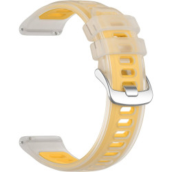 Λουράκι (22mm) Samsung Galaxy Watch 46mm / Watch3 45mm / Gear S3 / Huawei Watch GT / GT 2 46mm Techsuit Watchband W084 Σιλικόνης - Yellow (5949419370043)