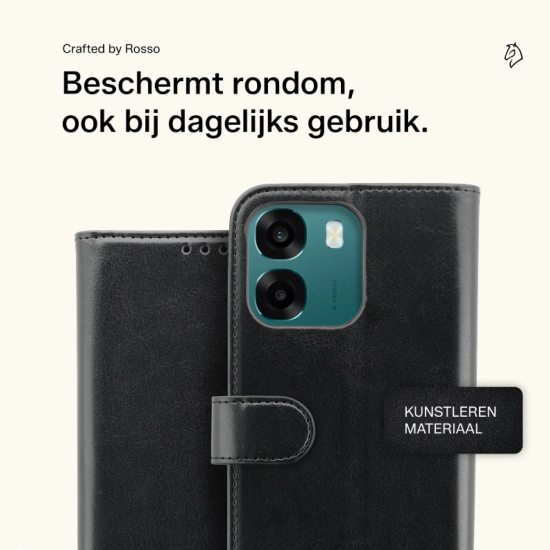Θήκη Oppo A6 5G Rosso Element PU Πορτοφόλι - Black (8719246597725)