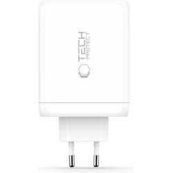 Φορτιστής Tech-Protect NC200W GaN Γρήγορος Ταξιδιού / Αντάπτορας με 1 x USB-A / 3 x Type-C 200W - White (5906302352357)