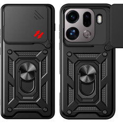 Θήκη Oppo Find X9 Pro Techsuit CamShield Ανθεκτική με Κάλυμμα για την Κάμερα & Μεταλλικό Ring Holder - Black (5949419344457)