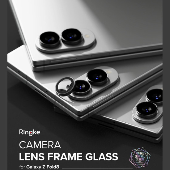 Tempered Glass Samsung Galaxy Z Fold8 Ringke Camera Lens Frame Glass Αντιχαρακτικό Γυαλί Προστασίας για Φακό Κάμερας 2 Τεμάχια - Black (8800380460577)