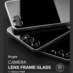 Tempered Glass Samsung Galaxy Z Flip8 Ringke Camera Lens Frame Glass Αντιχαρακτικό Γυαλί Προστασίας για Φακό Κάμερας 2 Τεμάχια - Black (8800380460621)