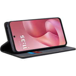 Θήκη Motorola Moto G67 Power / G57 Power Techsuit Confy Cover Πορτοφόλι - Black (5949419349469)