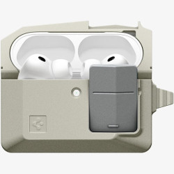 Θήκη AirPods Pro 3rd Gen Spigen Classic LS Ανθεκτική με Λουράκι Χειρός - Stone (ACS10978)