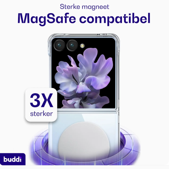 Θήκη Samsung Galaxy Z Flip8 Buddi Core Σκληρή Διάφανη με MagSafe - Transparent (8719246597411)