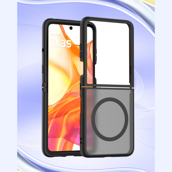 Θήκη Motorola Razr 50 Ultra / Razr 70 Plus Techsuit PureFrost Σκληρή Ημιδιάφανη με MagSafe - Frosted Black (5949419382107)