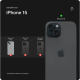 Θήκη iPhone 15 Rosso Avanti Back Cover από Premium Alcantara με MagSafe - Gray (8719246549762)