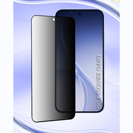 Tempered Glass Oppo Reno15 F / 15 FS Techsuit 111D Privacy Full Glue Full Face Αντιχαρακτικό Γυαλί Προστασίας Απορρήτου Οθόνης - Black (5949419355309)