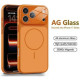 Θήκη iPhone 17 Pro Max Bodycell AG Glass Σκληρή με MagSafe & Ενσωματωμένο Tempered Glass Κάμερας - Orange (5206015087479)