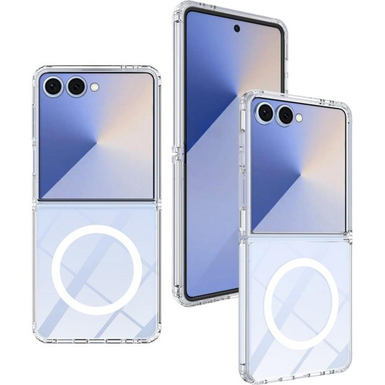 Θήκη Samsung Galaxy Z Flip8 Techsuit MagSafe Pro Σκληρή Διάφανη με MagSafe - Transparent (5949419382978)