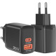 Φορτιστής Techsuit Duonix20W CH2 Gan Αντάπτορας με 1 x USB-A / 1 x Type-C 20W - Black (5949419324671)