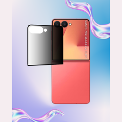 Tempered Glass Samsung Galaxy Z Flip7 Techsuit 111D Privacy Full Glue Full Face Αντιχαρακτικό Γυαλί Προστασίας Απορρήτου Εξωτερικής Οθόνης - Black (5949419286726)