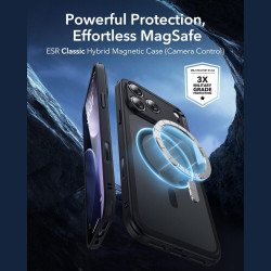Θήκη iPhone 17 Pro ESR Classic Hybrid Magnetic Ανθεκτική με MagSafe & Κάλυμμα για Camera Control - Frosted Black (4894240303214)