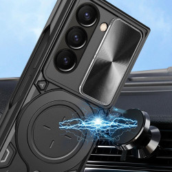 Θήκη Samsung Galaxy Z Fold5 Techsuit CamGuard Pro με Κάλυμμα για την Κάμερα & Μεταλλικό KickStand - Black (5949419195592)