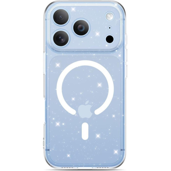 Θήκη iPhone 18 Pro / 17 Pro Tech-Protect FlexAir Διάφανη Σιλικόνης με MagSafe - Glitter (5906302325160)