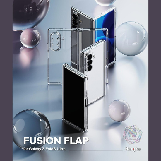 Θήκη Samsung Galaxy Z Fold8 Ultra Ringke Fusion Flap Ανθεκτική Σκληρή - Clear (8800328819313)