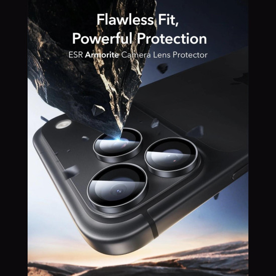 Tempered Glass iPhone 18 Pro / 18 Pro Max ESR Armorite Camera Lens Protectors Αντιχαρακτικό Γυαλί Προστασίας για Φακό Κάμερας - Black (4894240305980)