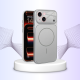 Θήκη iPhone 15 Bodycell AG Glass Σκληρή με MagSafe & Ενσωματωμένο Tempered Glass Κάμερας - Silver (5206015087165)