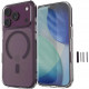 Θήκη iPhone 18 Pro / 17 Pro Spacecase Clear MagSafe Σκληρή Διάφανη με MagSafe - Dark Cherry (5905719144173)