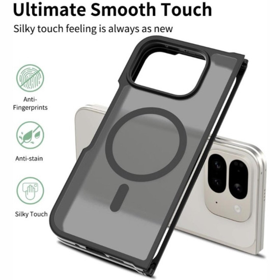 Θήκη Google Pixel 11 Pro Fold Techsuit PureFrost Σκληρή Ημιδιάφανη με MagSafe - Frosted Black (5949419382763)