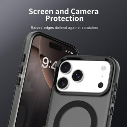 Θήκη iPhone 18 Pro / 17 Pro Techsuit CandyCase Σκληρή Ημιδιάφανη με MagSafe - Black (5949419380219)