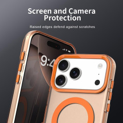 Θήκη iPhone 18 Pro / 17 Pro Techsuit CandyCase Σκληρή Ημιδιάφανη με MagSafe - Orange (5949419380165)