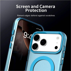 Θήκη iPhone 18 Pro Max / 17 Pro Max Techsuit CandyCase Σκληρή Ημιδιάφανη με MagSafe - Blue (5949419380240)