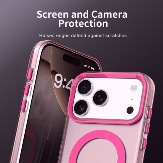 Θήκη iPhone 18 Pro Max / 17 Pro Max Techsuit CandyCase Σκληρή Ημιδιάφανη με MagSafe - Pink (5949419380257)