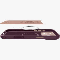 Θήκη iPhone 18 Pro / 17 Pro Spigen Nano Pop MagFit Ανθεκτική Σιλικόνης με MagSafe - Burgundy Bean (ACS12179)