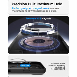 Θήκη iPhone 18 Pro / 17 Pro Spigen Ultra Hybrid MagFit Ανθεκτική Σκληρή με MagSafe - Frost Black (ACS12160)