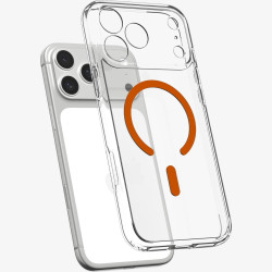 Θήκη iPhone 18 Pro Max / 17 Pro Max Spigen Ultra Hybrid MagFit Ανθεκτική Σκληρή με MagSafe - Clear / Orange (ACS12122)